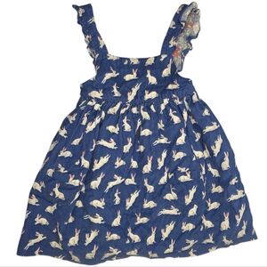 Mini Boden Navy Easter Bunny Print Pinefore Sundress
